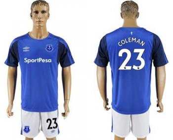 Everton #23 Coleman Home Soccer Club Jersey