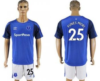 Everton #25 Funes Mori Home Soccer Club Jersey