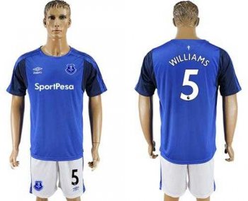 Everton #5 Williams Home Soccer Club Jersey