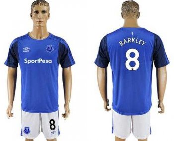 Everton #8 Barkley Home Soccer Club Jersey