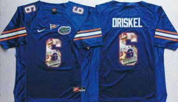 Florida Gators #6 Jeff Driskel Blue Player Fashion Stitched NCAA Jersey