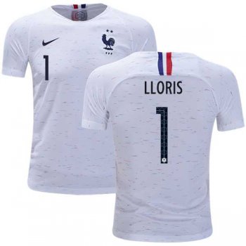 France #1 Lloris Away Kid Soccer Country Jersey