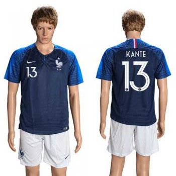 France #13 Kante Home Soccer Country Jersey