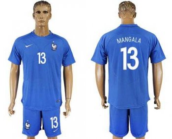 France #13 Mangala Home Soccer Country Jersey