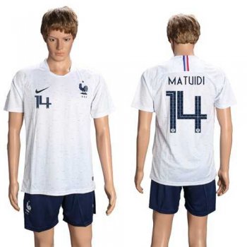 France #14 Matuidi Away Soccer Country Jersey