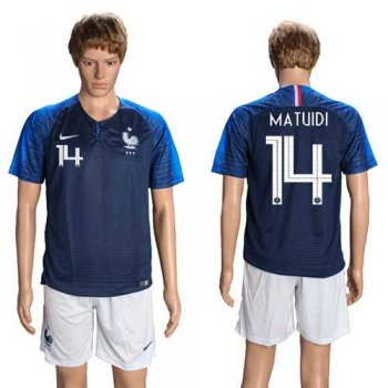 France #14 Matuidi Home Soccer Country Jersey