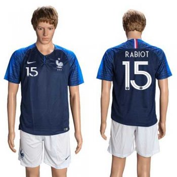 France #15 Rabiot Home Soccer Country Jersey