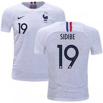 France #19 Sidibe Away Kid Soccer Country Jersey