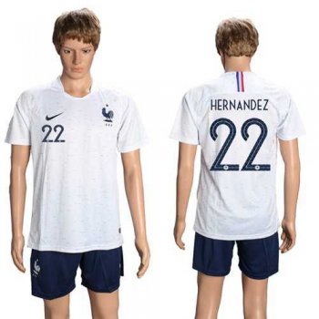 France #22 Hernandez Away Soccer Country Jersey