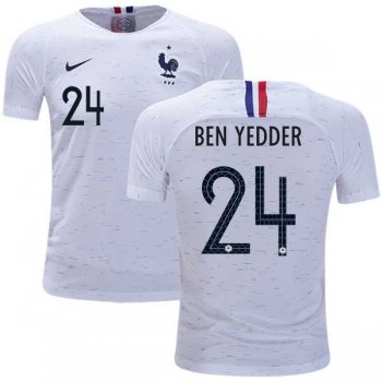 France #24 Ben Yedder Away Kid Soccer Country Jersey