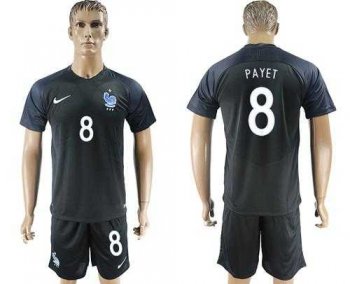 France #8 Payet Away Soccer Country Jersey