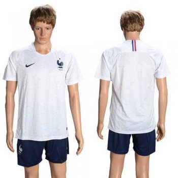 France Blank Away Soccer Country Jersey