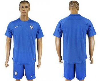 France Blank Home Soccer Country Jersey