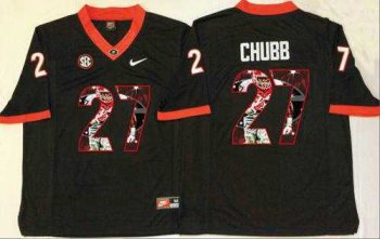 Georgia Bulldogs #27 Nick Chubb Black Player Fashion Stitched NCAA Jersey