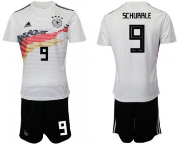 Germany #9 Schurrle White Home Soccer Country Jersey