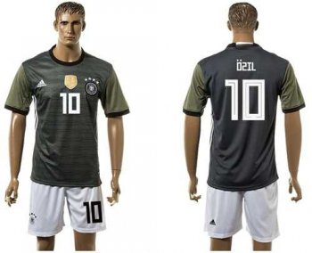 Germany #10 Ozil Away Soccer Country Jersey