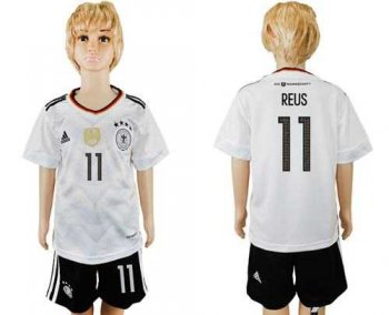 Germany #11 Reus White Home Kid Soccer Country Jersey