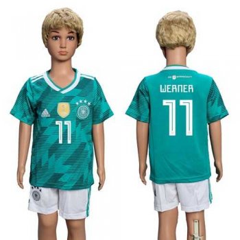 Germany #11 Werner Away Kid Soccer Country Jersey