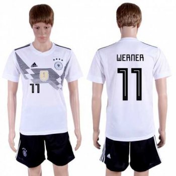 Germany #11 Werner White Home Soccer Country Jersey