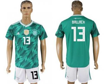 Germany #13 Ballack Away Soccer Country Jersey