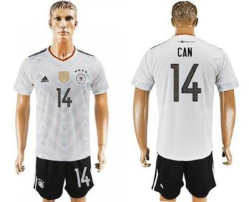 Germany #14 Can White Home Soccer Country Jersey