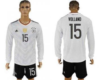 Germany #15 Volland White Home Long Sleeves Soccer Country Jersey