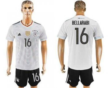 Germany #16 Bellarabi White Home Soccer Country Jersey