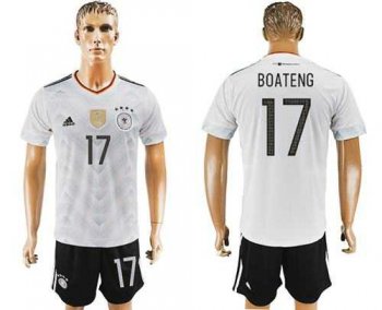 Germany #17 Boateng White Home Soccer Country Jersey