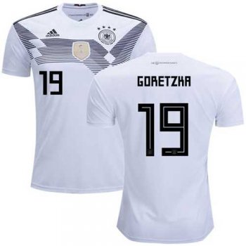 Germany #19 Goretzka White Home Soccer Country Jersey