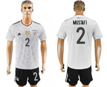 Germany #2 Mustafi White Home Soccer Country Jersey