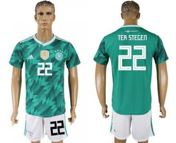 Germany #22 Ter Stegen Away Soccer Country Jersey