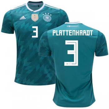 Germany #3 Plattenhardt Away Soccer Country Jersey