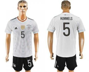 Germany #5 Hummels White Home Soccer Country Jersey