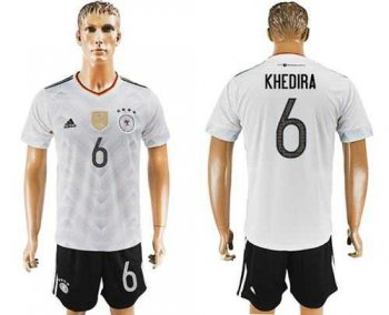 Germany #6 Khedira White Home Soccer Country Jersey