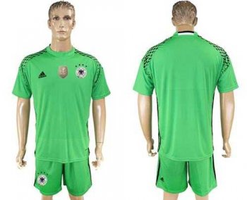 Germany Blank Green Goalkeeper Soccer Country Jersey