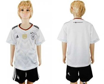 Germany Blank White Home Kid Soccer Country Jersey