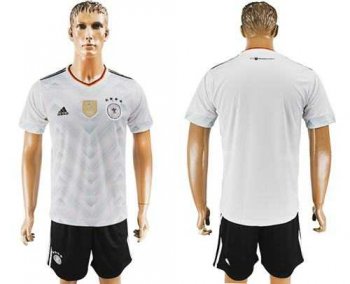 Germany Blank White Home Soccer Country Jersey