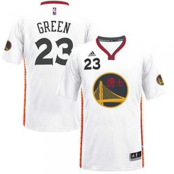 Golden State Warriors #23 Draymond Green White 2017 Chinese New Year Stitched NBA Jersey