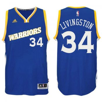 Golden State Warriors #34 Shaun Livingston 2016-17 Crossover Alternate Blue New Swingman Jersey