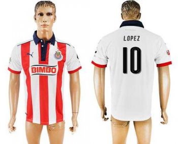 Guadalajara #10 Lopez Home Soccer Club Jersey