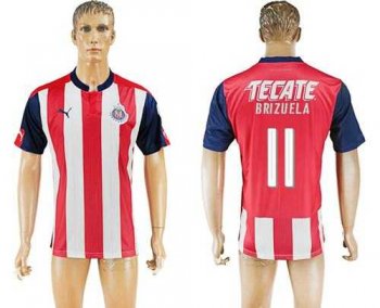 Guadalajara #11 Brizuela Home Soccer Club Jersey