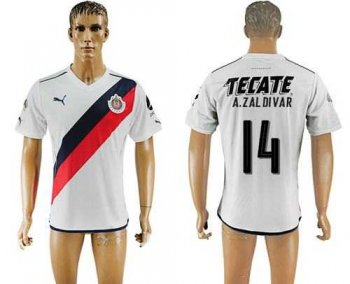 Guadalajara #14 A.Zaldivar Away Soccer Club Jersey