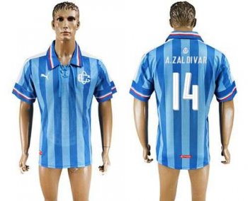 Guadalajara #14 A.Zaldivar Blue Soccer Club Jersey