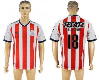 Guadalajara #18 Calderon Home Soccer Club Jersey