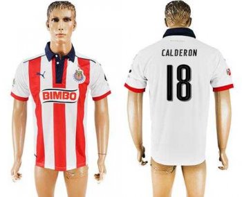 Guadalajara #18 Calderon Home Soccer Club Jersey