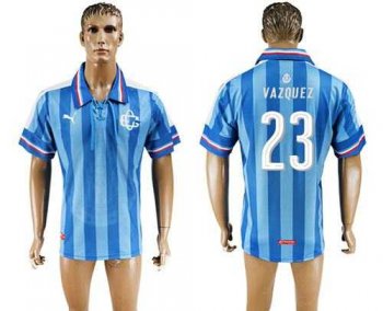 Guadalajara #23 Vazquez Blue Soccer Club Jersey