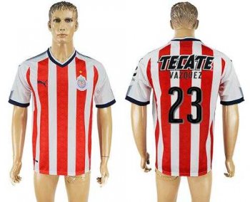 Guadalajara #23 Vazquez Home Soccer Club Jersey