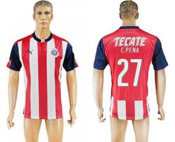 Guadalajara #27 C.Pena Home Soccer Club Jersey