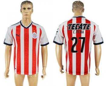 Guadalajara #27 C.Pena Home Soccer Club Jersey