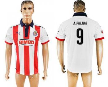 Guadalajara #9 A.Pulido Home Soccer Club Jersey